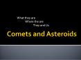 Comets and Asteroids PowerPoint PPT Presentation