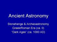 Ancient Astronomy