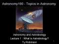 Astronomy190 - Topics in Astronomy PowerPoint PPT Presentation