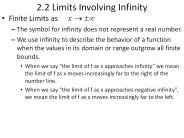2.2 Limits Involving Infinity