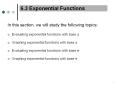 6.3 Exponential Functions PowerPoint PPT Presentation