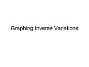 Graphing Inverse Variations