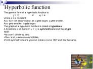 Hyperbolic function