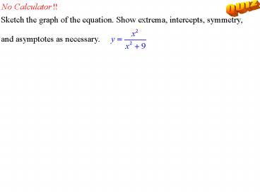 3.6  A Summary of Curve Sketching