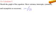3.6  A Summary of Curve Sketching