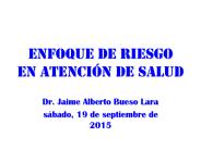 Enfoque de riesgo en atenci