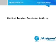 Medical Tourism Continues to Grow