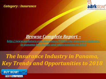 Aarkstore - The Insurance Industry in Panama