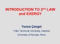 INTRODUCTION TO 2nd LAW and EXERGY PowerPoint PPT Presentation