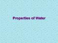 Properties of Water PowerPoint PPT Presentation