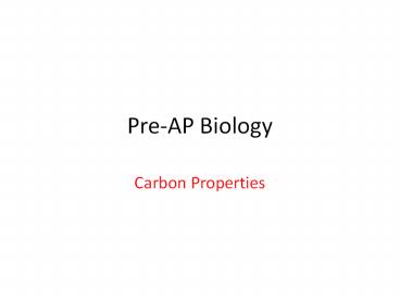 Pre-AP Biology