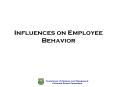 Influences on Employee Behavior PowerPoint PPT Presentation