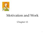 Motivation and Work Chapter 12