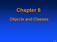 Chapter 5  Objects and Classes
