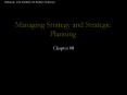 Managing Strategy and Strategic Planning PowerPoint PPT Presentation