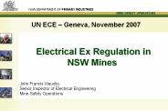 Electrical Ex Regulation in NSW Mines