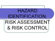 HAZARD IDENTIFICATION, RISK ASSESSMENT