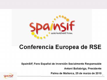 Conferencia Europea de RSE