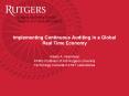Implementing Continuous Auditing in a Global Real Time Economy PowerPoint PPT Presentation