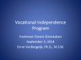 Vocational Independence Program PowerPoint PPT Presentation