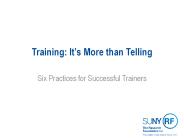 Training: It