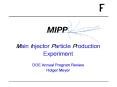 Main Injector Particle Production PowerPoint PPT Presentation