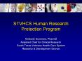 STVHCS Human Research Protection Program PowerPoint PPT Presentation