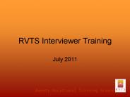 RVTS Interviewer Training