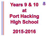 School Certificate  Information Night