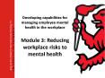 Developing capabilities for managing employee mental health in the workplace Module 3: Reducing workplace risks to mental health PowerPoint PPT Presentation