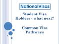Student Visa Holders - what next? PowerPoint PPT Presentation