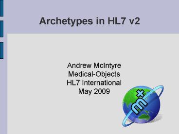 Archetypes in HL7 v2