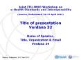 Title of presentation Verdana 32 PowerPoint PPT Presentation