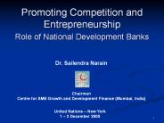 Promoting Competition and Entrepreneurship  Role of National Development Banks