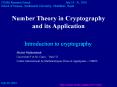 Number Theory in Cryptography and its Application PowerPoint PPT Presentation
