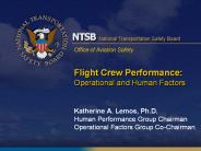 Flight Crew Performance: Operational and Human Factors