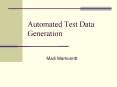 Automated Test Data Generation PowerPoint PPT Presentation