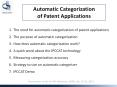 Automatic Categorization of Patent Applications PowerPoint PPT Presentation