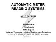 AUTOMATIC METER READING SYSTEMS