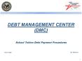 DEBT MANAGEMENT CENTER (DMC)  School Tuition Debt Payment Procedures PowerPoint PPT Presentation
