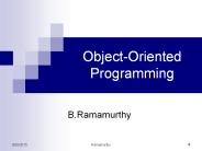 Object-Oriented Programming