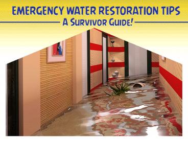 Emergency Water Damage Restoration Indianapolis