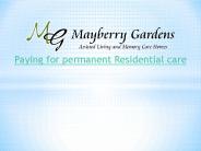Paying for permanent Residential care