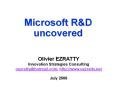Microsoft R PowerPoint PPT Presentation