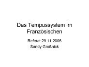 Das Tempussystem im Franz