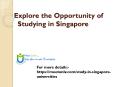 Learn MBA With Top ranked Universities in Singapore PowerPoint PPT Presentation