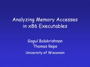 Analyzing Memory Accesses in x86 Executables