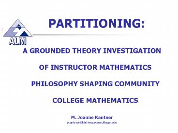 PARTITIONING: