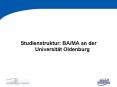 Studienstruktur: BA/MA an der Universit PowerPoint PPT Presentation