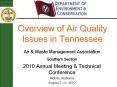 Overview of Air Quality Issues in Tennessee PowerPoint PPT Presentation